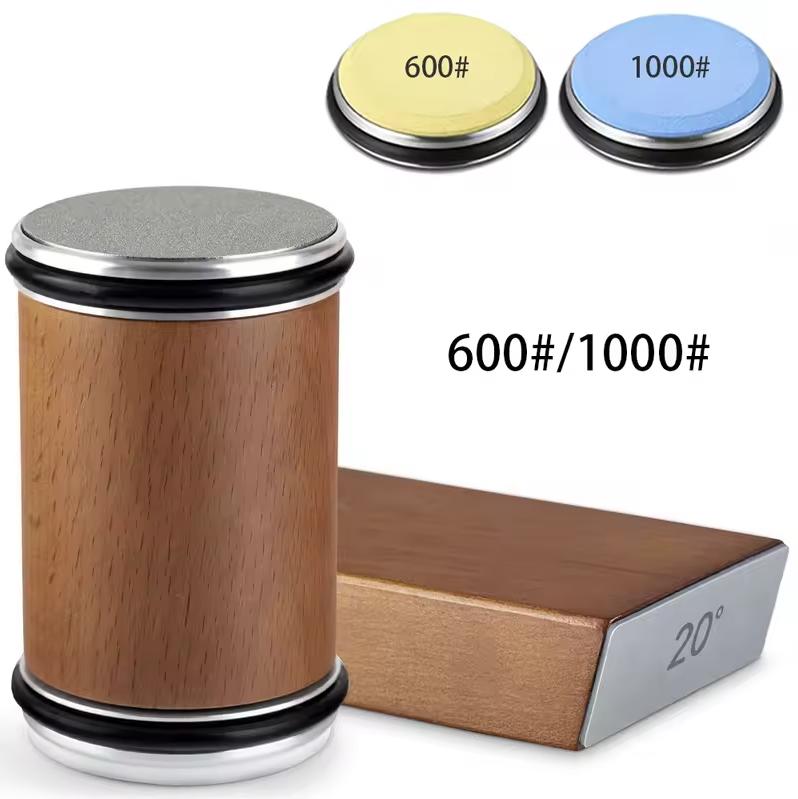 Portable Knife Sharpener Magnetic Knife Holder Diamond Sharpening Stone Kit 15 and 20 Degrees Angle Roller Kitchen Accessory