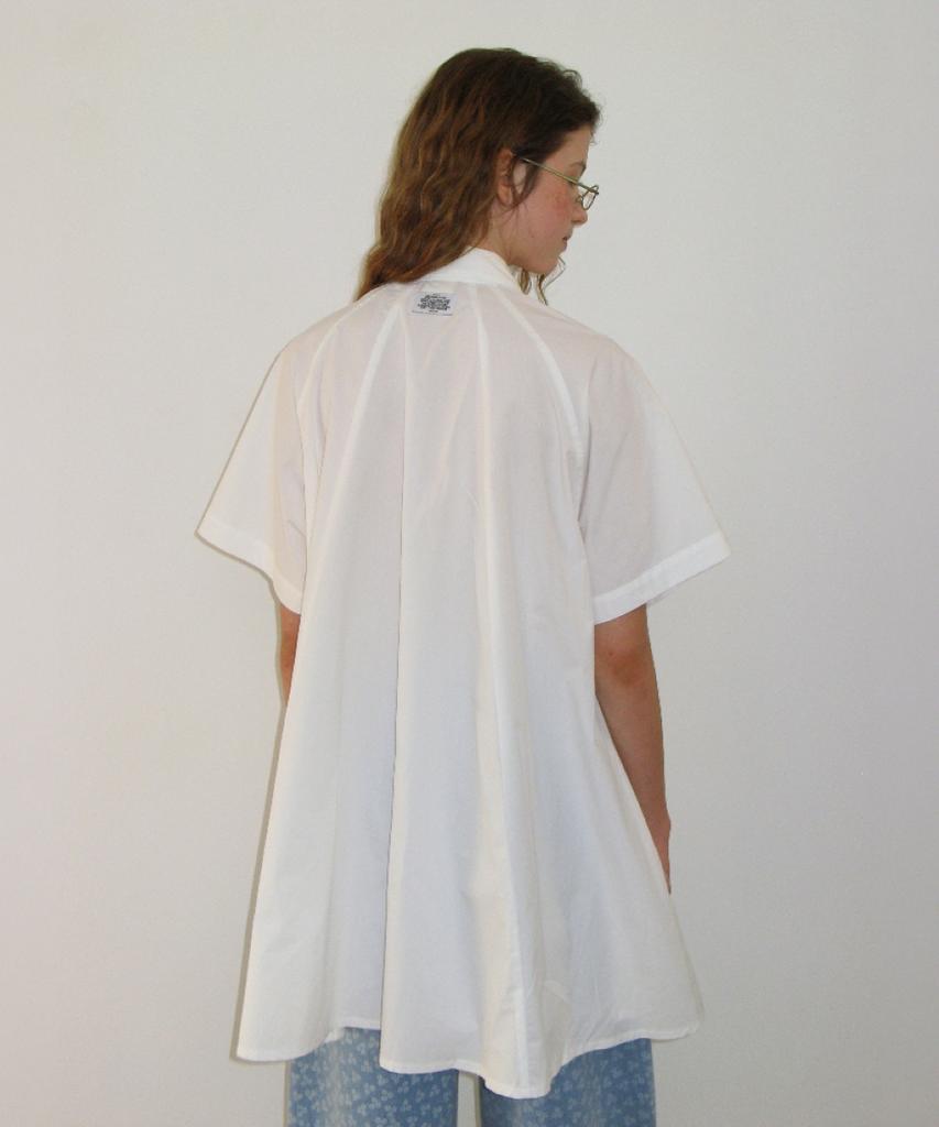 Ronron A Line Collar Shirt Dress White