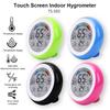 LED Electronic Digital Temperature Humidity Thermometer Meter Plastic Bathroom Hygrometer Weather Station Alarm Clock Gauge