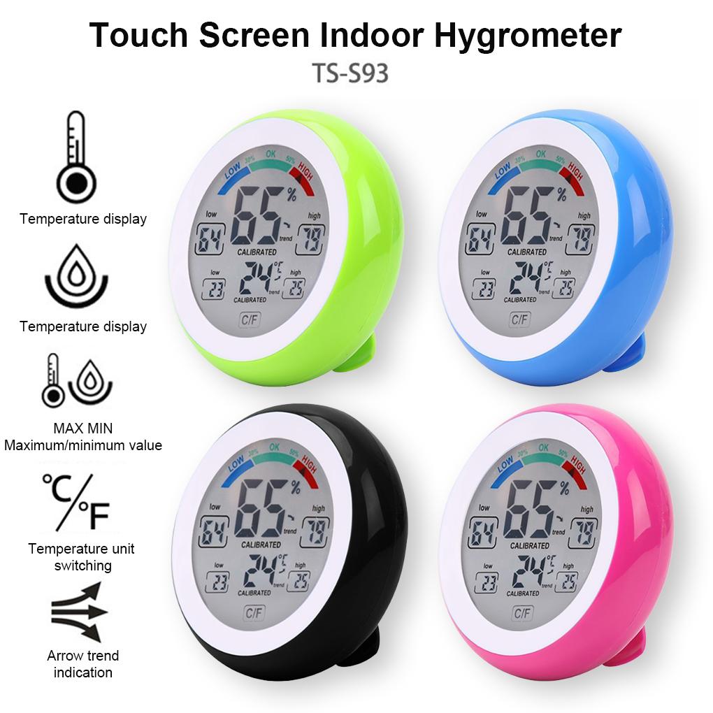 LED Electronic Digital Temperature Humidity Thermometer Meter Plastic Bathroom Hygrometer Weather Station Alarm Clock Gauge