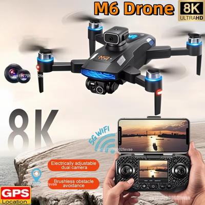 2025 Neuer M6 Drohne 8K Professionelle HD-Kamera Drohnen 5G WIFI FPV Video 4K/6K/8K UAV mit Bildschirm Fernbedienung RC Quadcopter Drohne