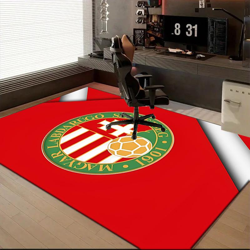Hungarian Football Emblem Rug Office Floor Mat - Machine Washable for Bedroom, Bedroom, Livingroom, Room Decor Fan Gifts Christmas