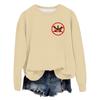 Women's Fashion Casual Long Sleeve Loose Printed Sweatshirt