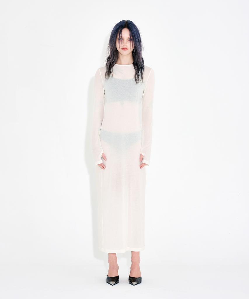 WARDOG Sheer Comfort Finger Loop Long Dress