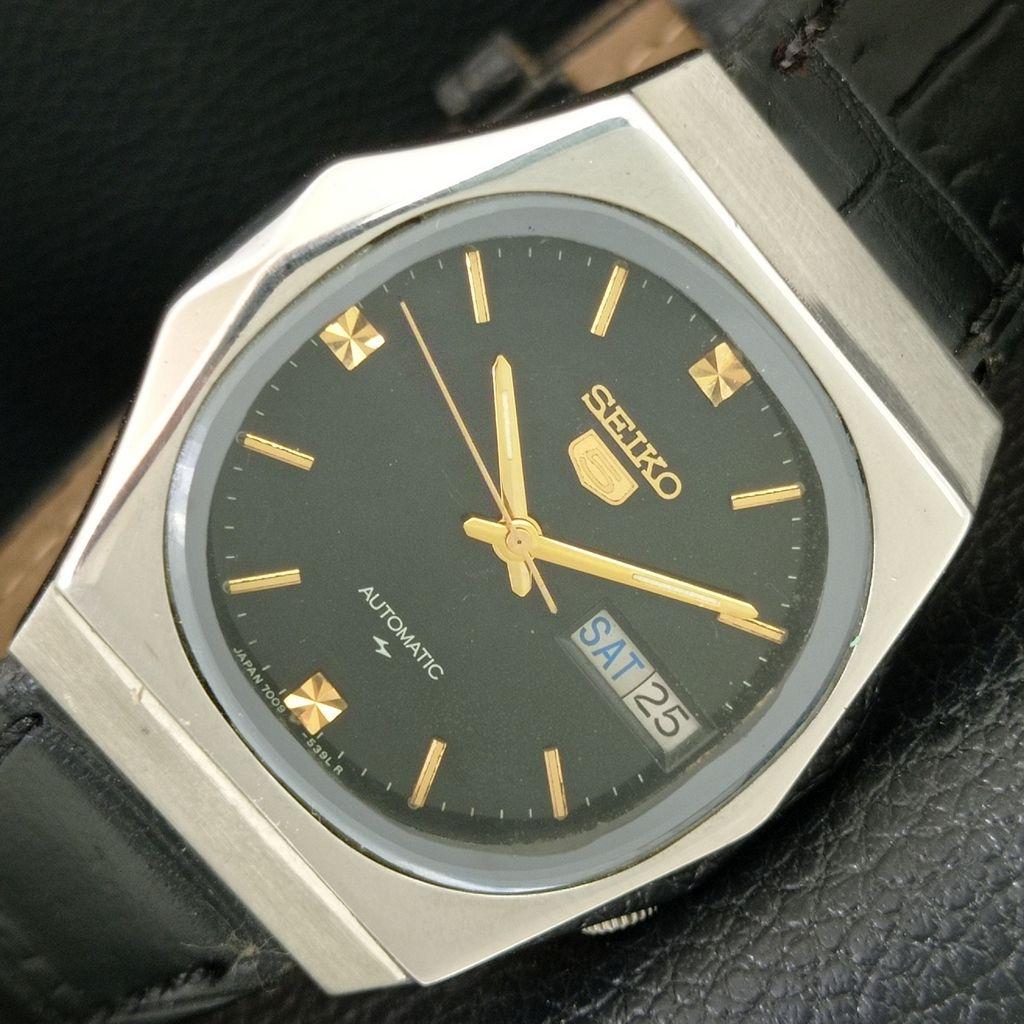 VINTAGE SEIKO 5 AUTOMATIC 7009A JAPAN MENS ORIGINAL DIAL WATCH A709146-1