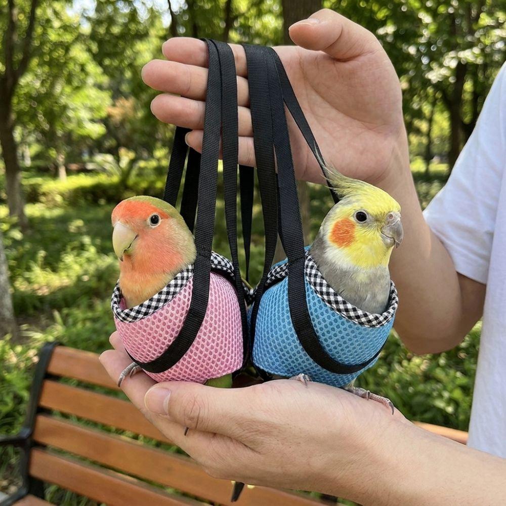 Breathable Mesh Parrot Hand Carrier Bag Portable Parrot Anti Escape Vest Birds Walking