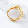 Exquisite Teardrop Open Cuff Bracelet Exaggerated Water Doplet Shaped Bangle Fashionable Wristwear for Casual and Formal