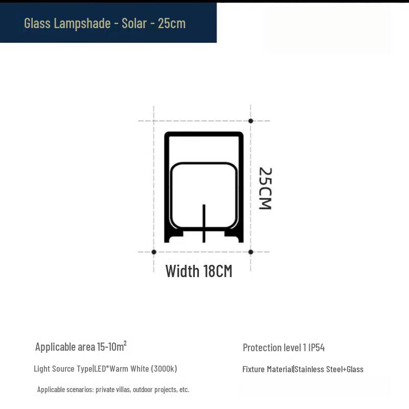 Xuanyong 25CM Solar LED Garden Lamp
