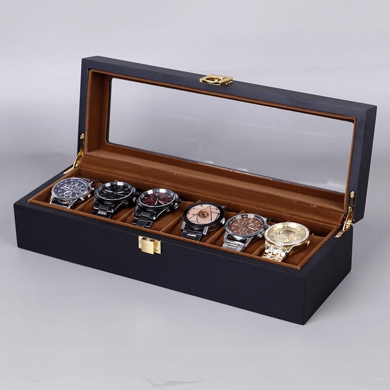 Tanyun Zhiyuan Black Matte 6102 High-End Wooden Watch Storage Box
