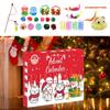 2025 Cat Toy Festive Advent Calendar 24 Days Christmas Countdown Calendar for Cats Kittens Holiday Party Favors for Pet Lovers