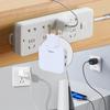 3 In1 EU Power Socket Plug Adapter 2500W 16A 250V EU Travel Aadapters Power Converter 180 Degree Rotating Tip Flat Wall