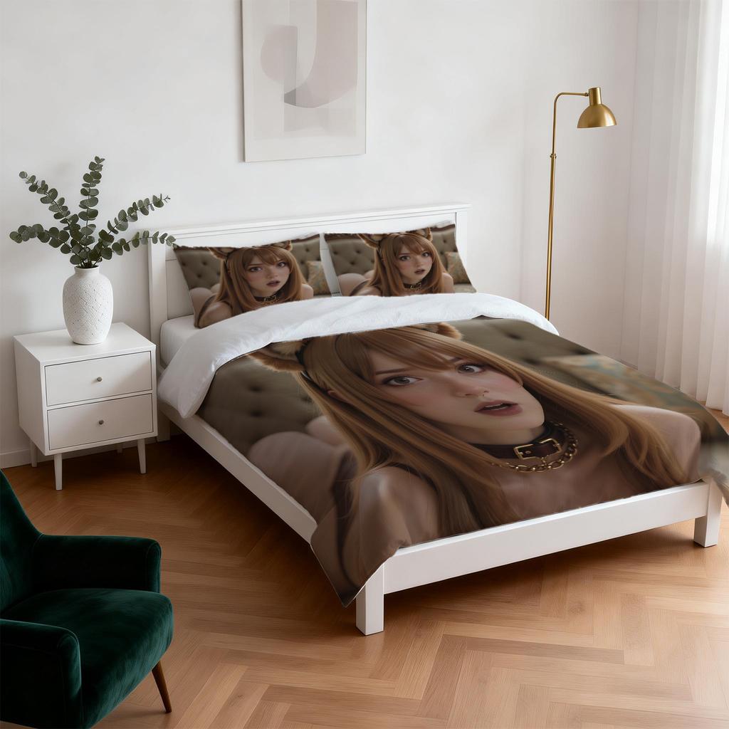 Euphoria Season 3 Woof Woof Print Duvet Cover Set No Filler Soft Microfiber Bedding Set For Teens Bedroom