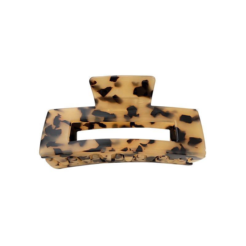 Retro Korean Leopard Print Acetate Hair Claw Clip for Women - French Style