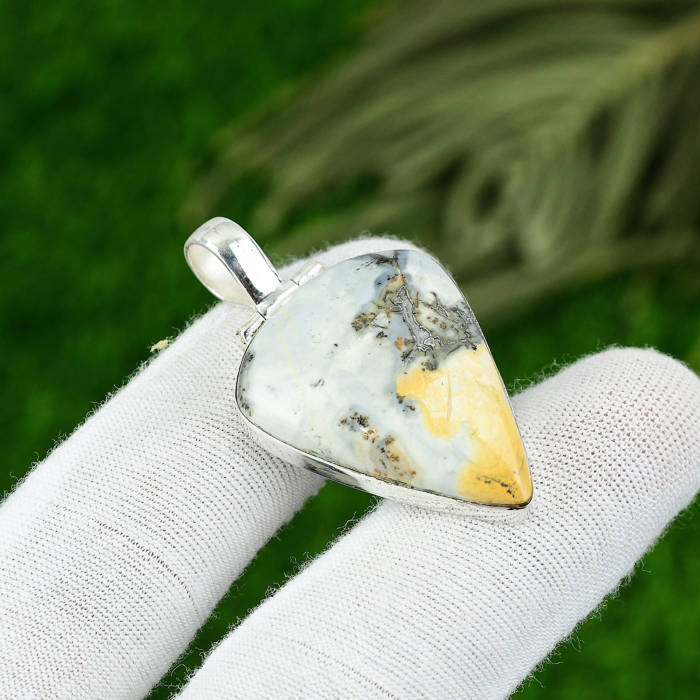 

Natural Maligano Jasper Gemstone Jewelry 925 Sterling Silver Pendant For Women