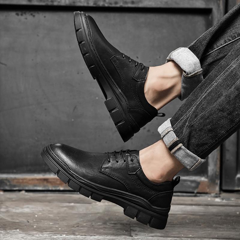 High Quality Men Genuine Leather Casual Shoes All-match Simple Male Sneakers Fashion Elegantes Oxford Shoes Comfy Business Shoes