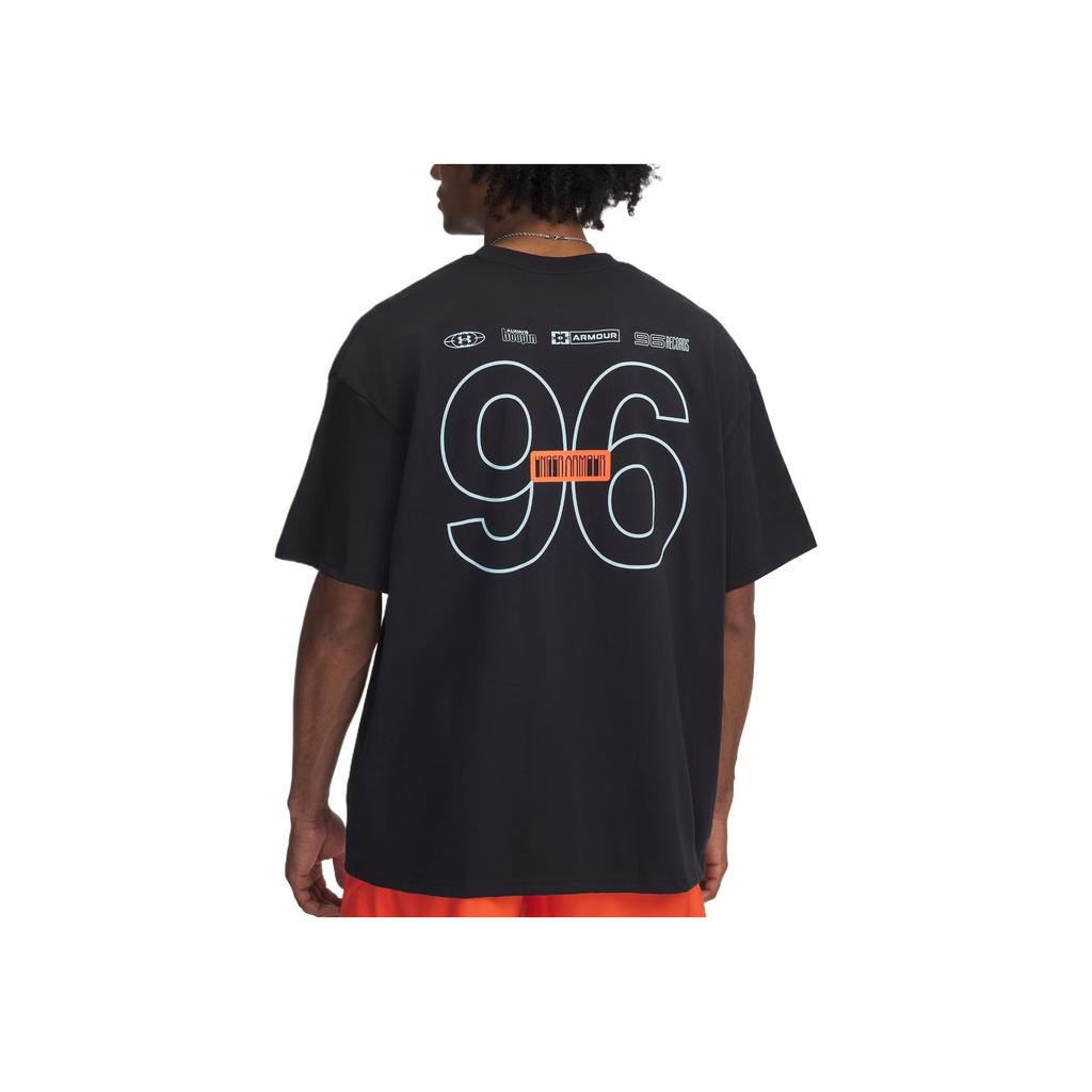 Under Armour Hoops Mixtape Fashion Solid Color Simple Stylish Trendy Short Sleeve T-Shirt Men Tops Black 1390189-001