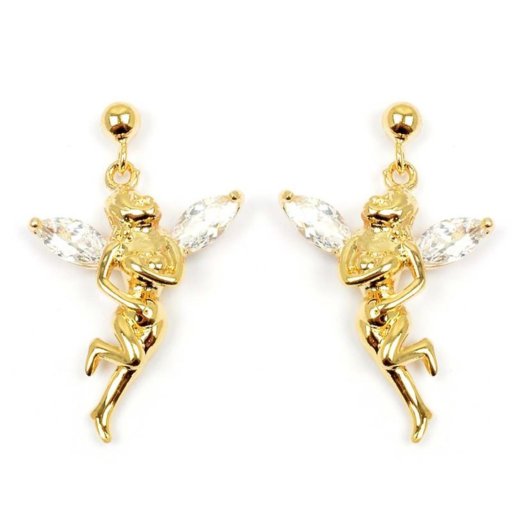 Les Trésors De Lily [L5306] - Gold Plated 'Tinker Bell' Earrings - 20x15 Mm