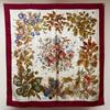 Used GUCCI Large Silk Scarf Botanical Print Autumn Old Gucci