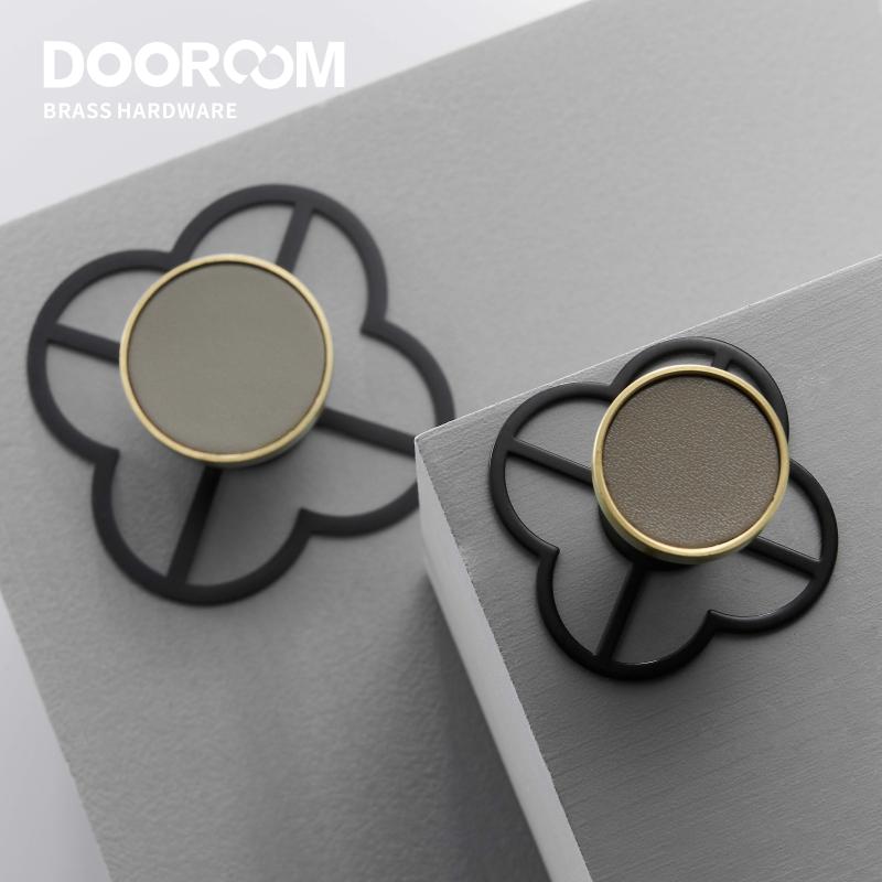 Dooroom Brass Furniture Handle Hook Gasket Rural Style Personalized Decoration Washer