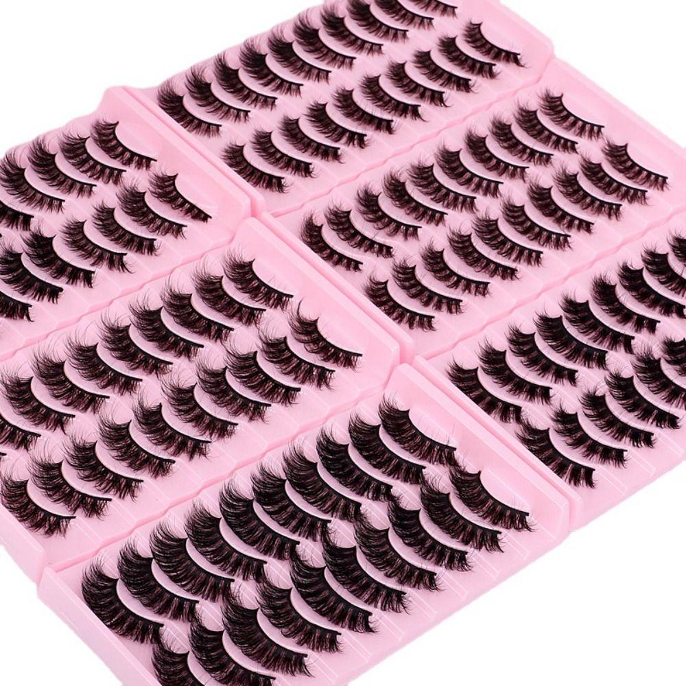 

Fashion Fake Lashes Handmade Eyelash Extension Natural 3D Faux Mink Messy Fluffy False Eyelashes