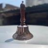 25.4 Cm Victorian Brass Hand Bell with Wooden Handle School, Dinner Home Decor Christmas Gift