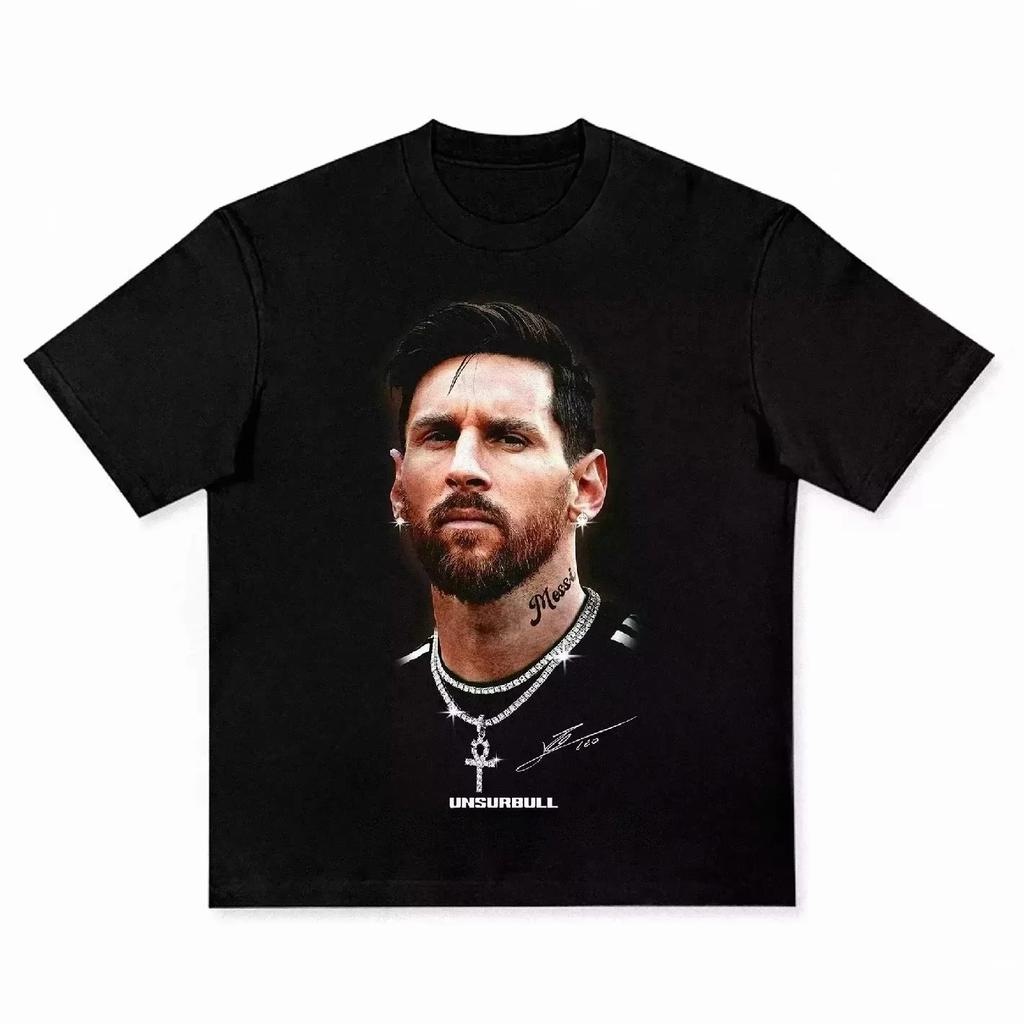 Erkek Tişört Cristiano Ronaldo Saf Pamuk Amerikan Tarzı Sokak Hem Cinsiyet Moda Trend Vintage Baskılı Kısa Kollu Tişört