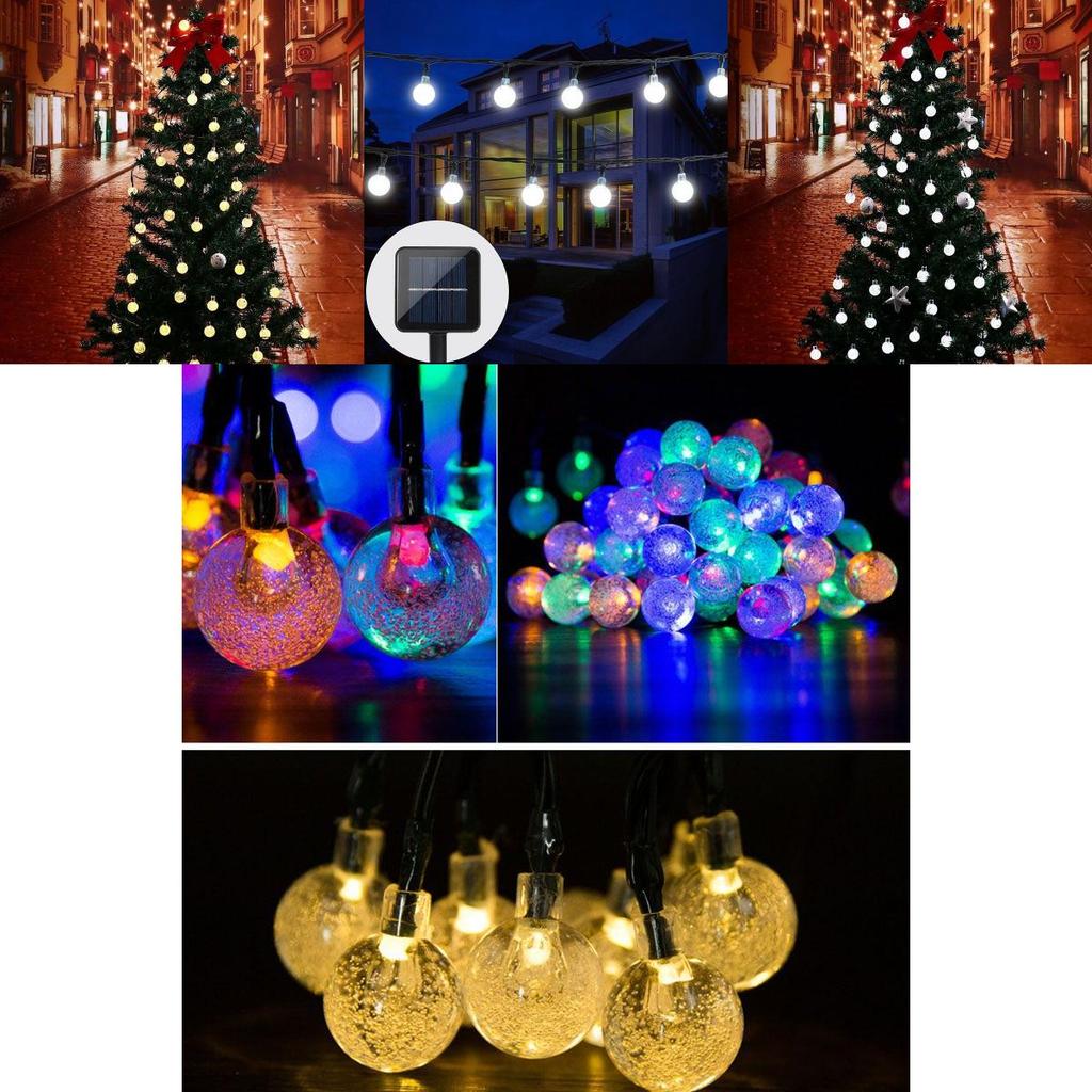 Beautifully Bright Outdoor Solar Powered 30 Led String Light For Yard And Landscape Decor