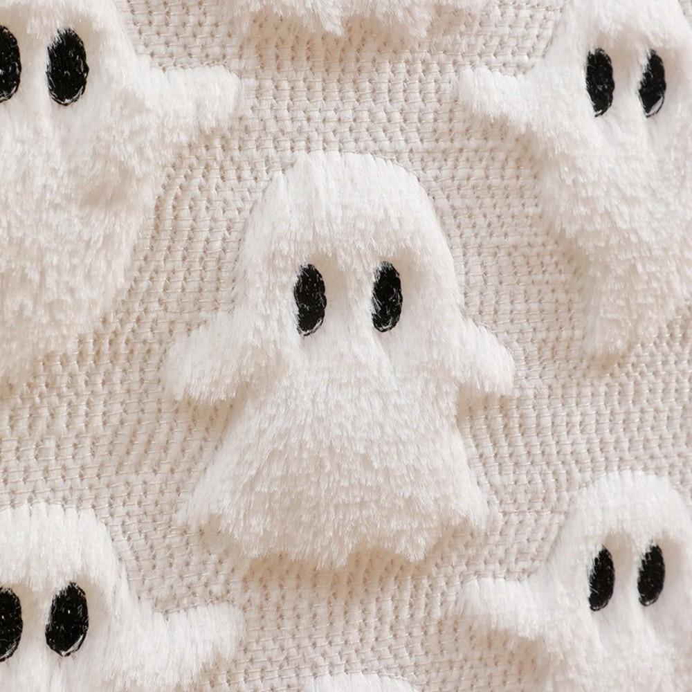 New Halloween Table Runner Polyester Rustic Style Party Table Setting White Specter Pattern Soft Table Cover Home Decor