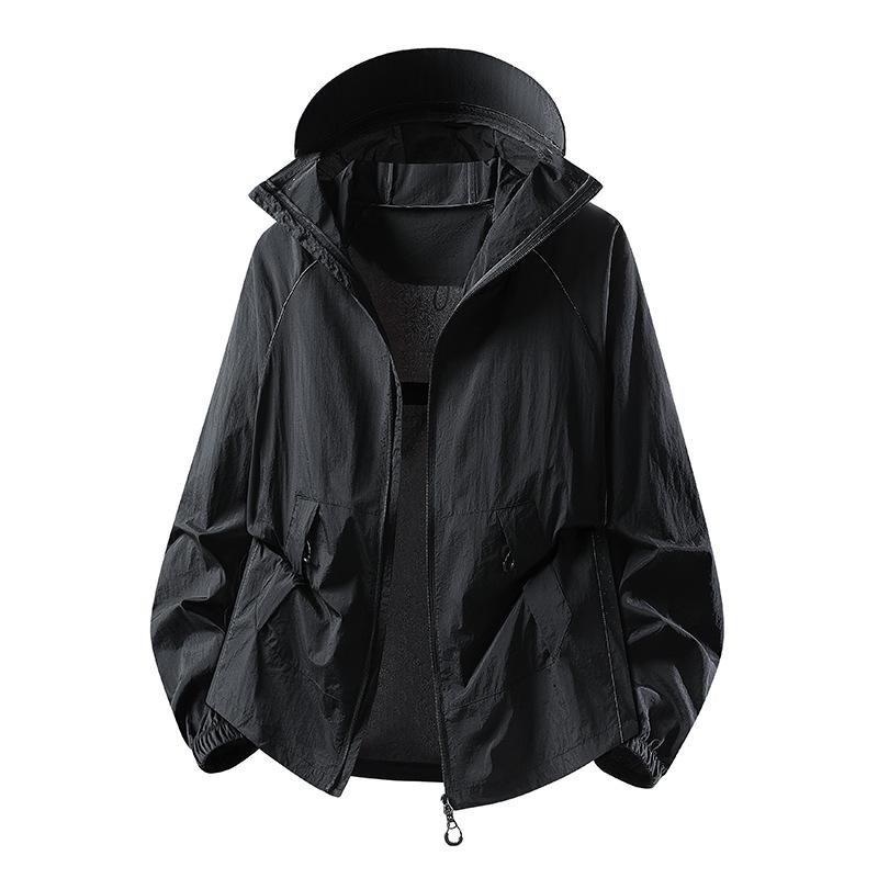 Ice silk sunscreen for men and women 11 summer new UV protection large brim thin breathable cardigan jacket sunscreen clothing