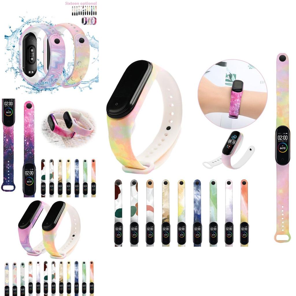 Unisex Silicone Watch Strap Replacement For Xiaomi Mi Band 3/4/5/6 Adjustable And Comfortable