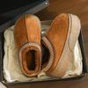 New Winter Women Snow Warm Suede Leather Lazy Loafers Boots Shoes Woman Lady Female Flat  Boots Mules 2024