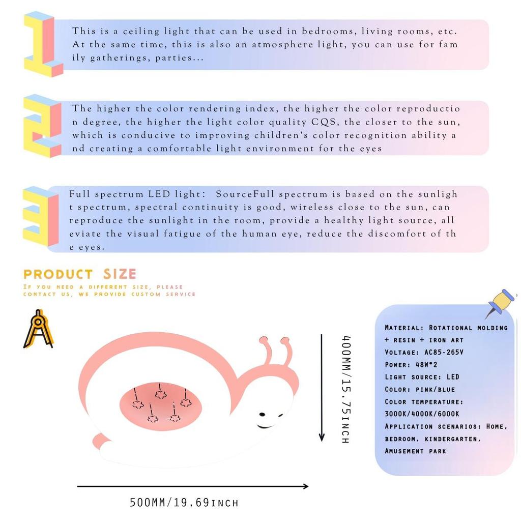 Kinderzimmerdekoration Beleuchtung Cartoon Macaron Deckenlampen Kreative wechselnde dimmbare Deckenleuchte für Augenschutz