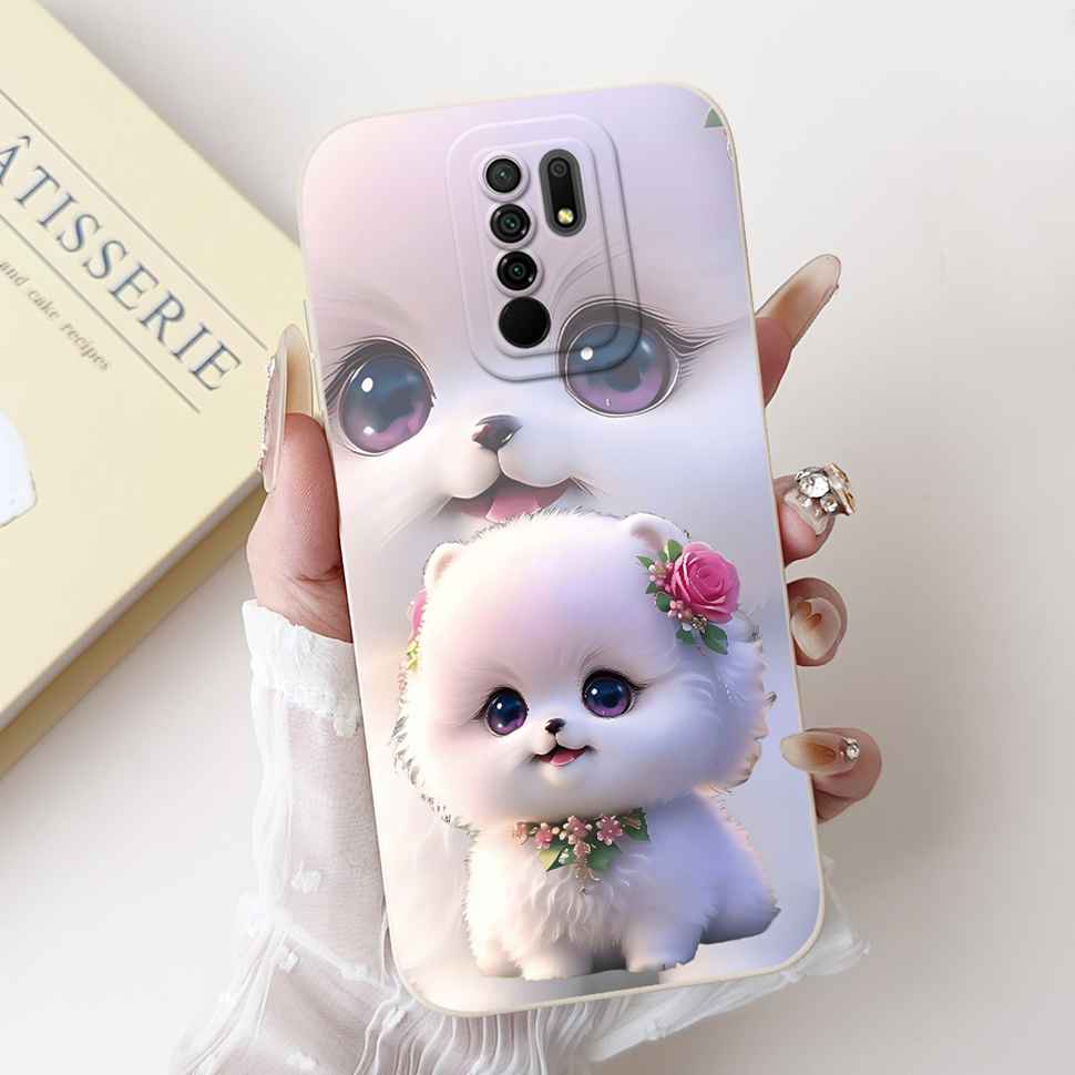 For Xiaomi Redmi 9 Case Cute Cartoon Rabbit Cat Soft Silicone Cover For Redmi 9 M2004J19AG M2004J19G Bumper Phone Case Funda