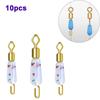 Rolling Rotating Fishing Gear Color Fast Link Silicone Swivels Connector Line Hook Fishing Floats