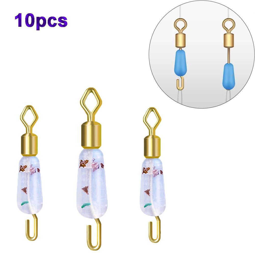 Rolling Rotating Fishing Gear Color Fast Link Silicone Swivels Connector Line Hook Fishing Floats