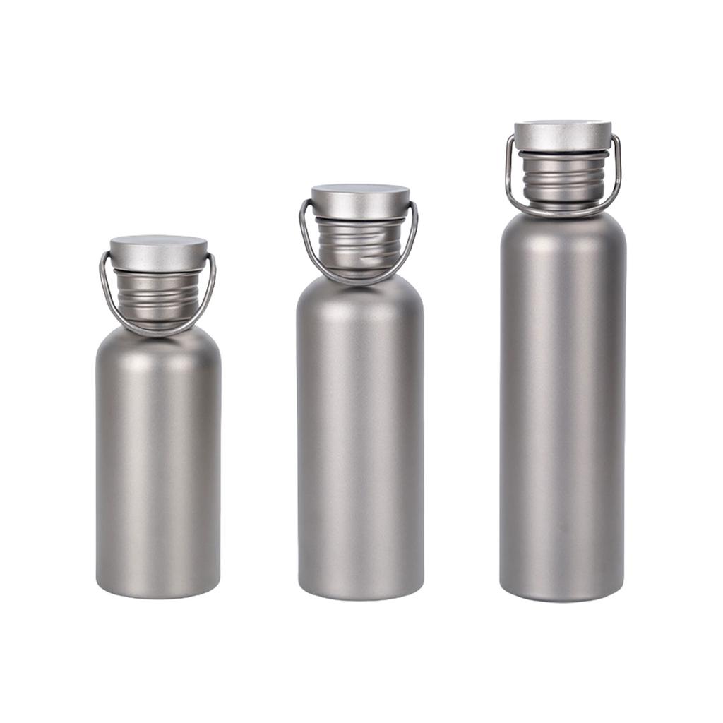 Titanium Waterfles Outdoor Kampeerfles Sport Fietsen Wandelen Waterfles met Deksel Brede Mond Water Drinkfles