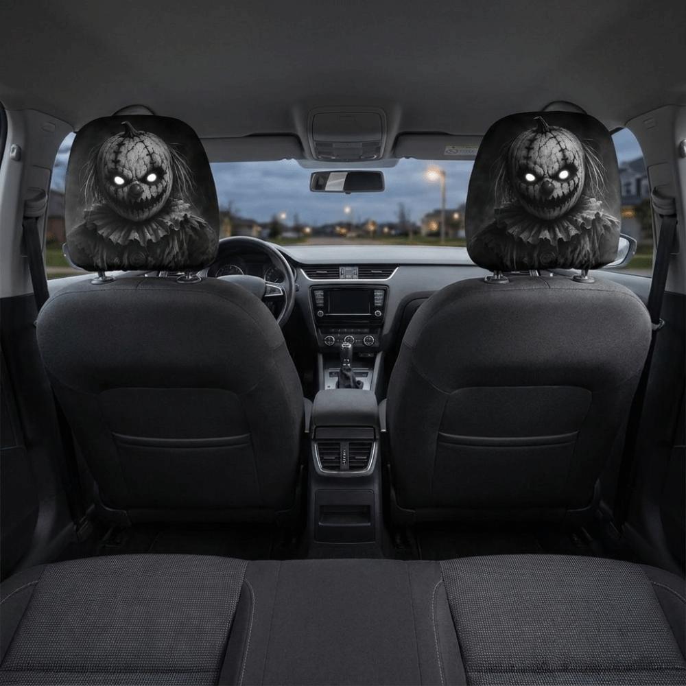 2pcs Vivid Printed Patterns Seat Headrest Protectors Auto Interior Decoration Cover Year Round Use
