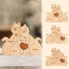 Holz-Familien-Puzzle-Set, Heimdekoration, Schnitzerei-Ornament, Partydekoration, Bastelarbeiten.
