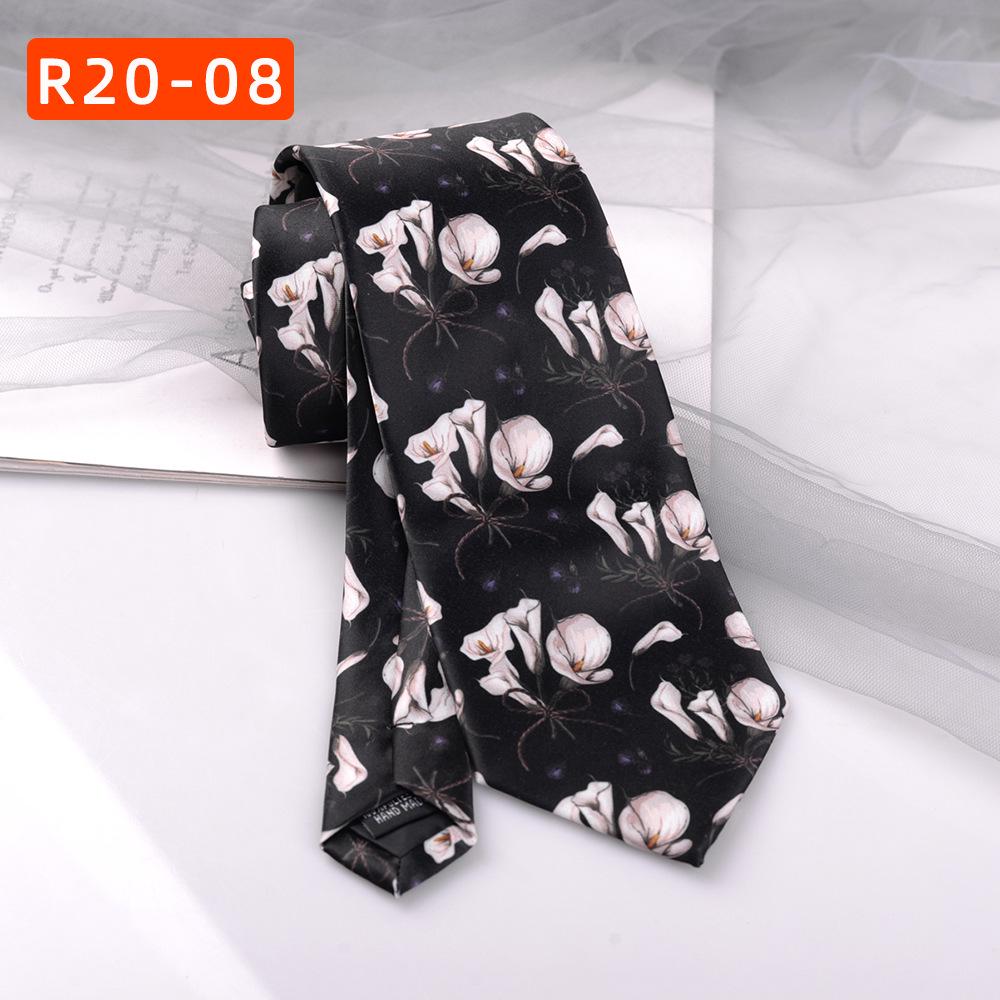 

Retro Hong Kong Tie: Literary Casual Style with Animal & Floral Patterns for Men & Women