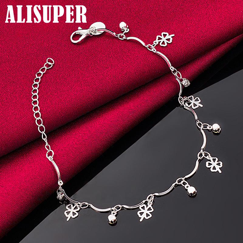 Bracelet trèfle en argent Sterling 925, Zircon AAA, bijoux