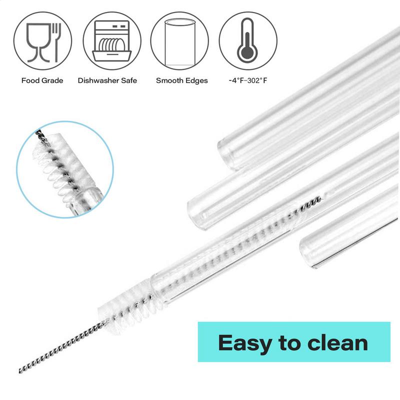 Water Bottle Straw Gallon Water Bottle Straw Replacement For 1/Half Gallon Water Bottle With 2 Cleaning Brushes 4 Cuttable Straw