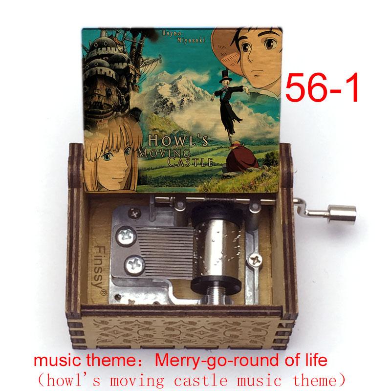 Howl's Moving Castle DIY Music Box Music Theme Song Merry-Go-Round for Christmas New Year Unique 56-Key Life Gift
