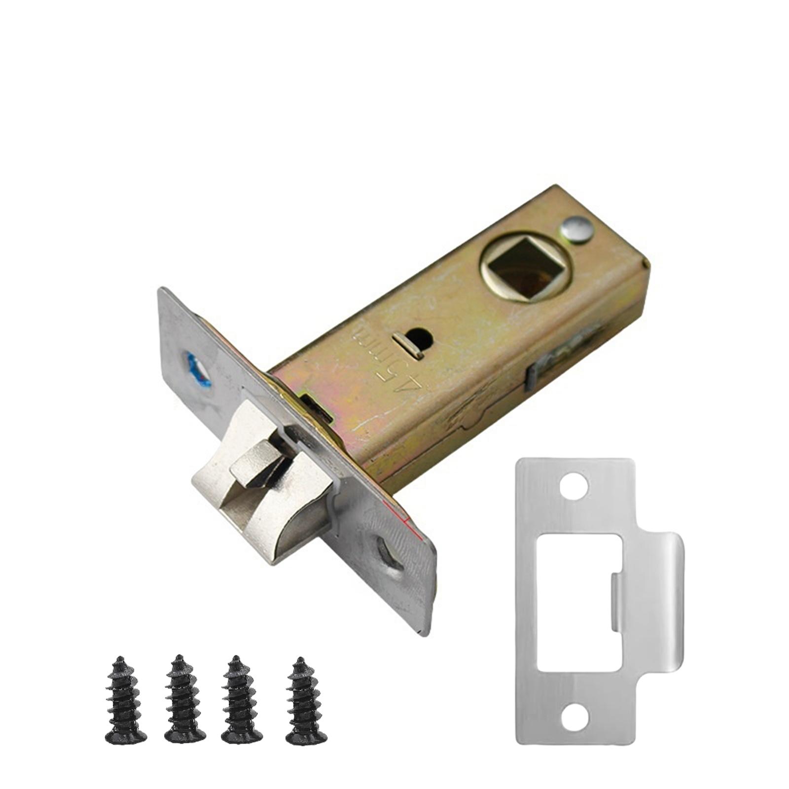 

Sturdy Metal Fork Tubulars Mortice Latches Metal Finish Convenient Accessory for Bathroom and Bedroom Door Installion