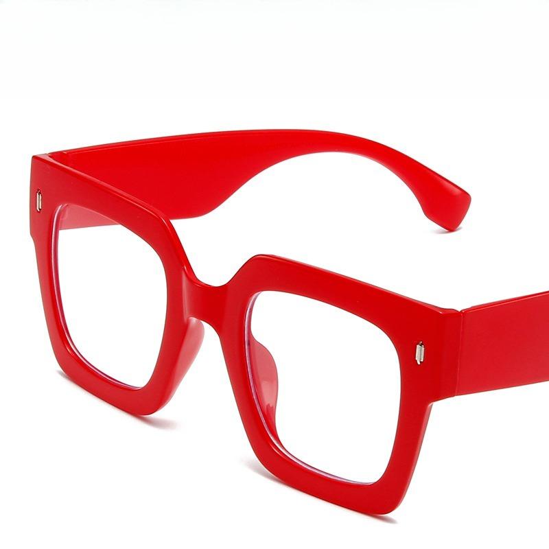 

Retro Large Frame Anti Blue Light Glasses Leopard Print Splicing Color Oversized Anti Blue Light Glasses Trendy Retro Glasses