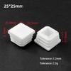 White PP Plastic Table Chair Foot Covers 15*15-100*100mm Square Pipe Plugs Protective Cover Furniture Thickenes Leg Pads