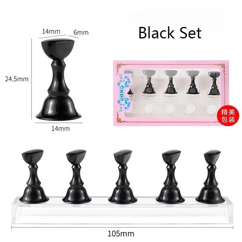 1 Set Support à Ongles Magnétique pour Affichage d'Ongles à Presser Faux Ongles Embouts d'Ongles Support d'Entraînement avec Pâte Réutilisable Débutant Ongles DIY