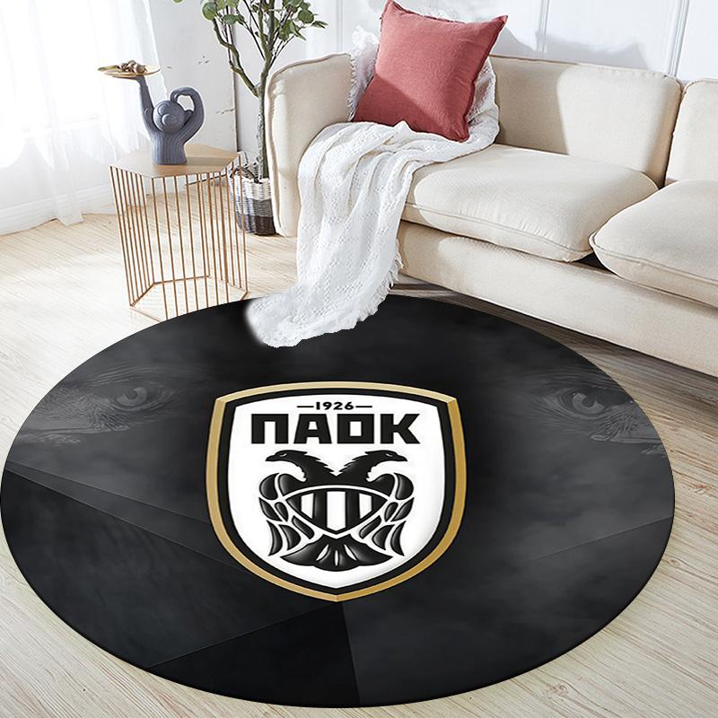 PAOK Round Area Rug,Carpet Rug for Living Room Bedroom Sofa Playroom Decor,Non-slip Floor Mat