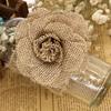 2/3/5pcs 9cm Handmade Jute Hessian Burlap Rose Flowers Vintage Rustic Wedding Decoration Jute Christmas Decorations for Home