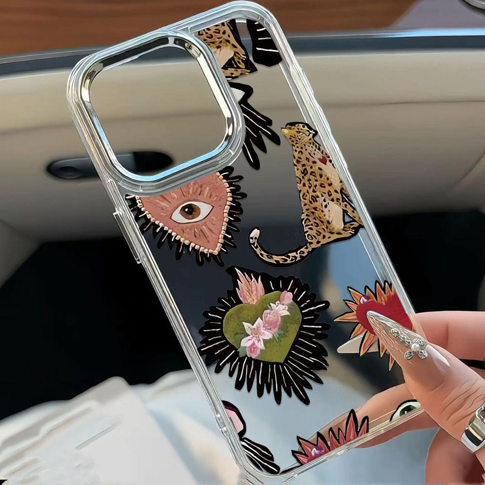 Angel Eye Leopard Phone Case For Iphone 17 Pro Max Case Iphone 11 13 14 12 15 16E Pro Max 17E Air Clear Back Cover Bumper Funda iphone 14 Plus чистый