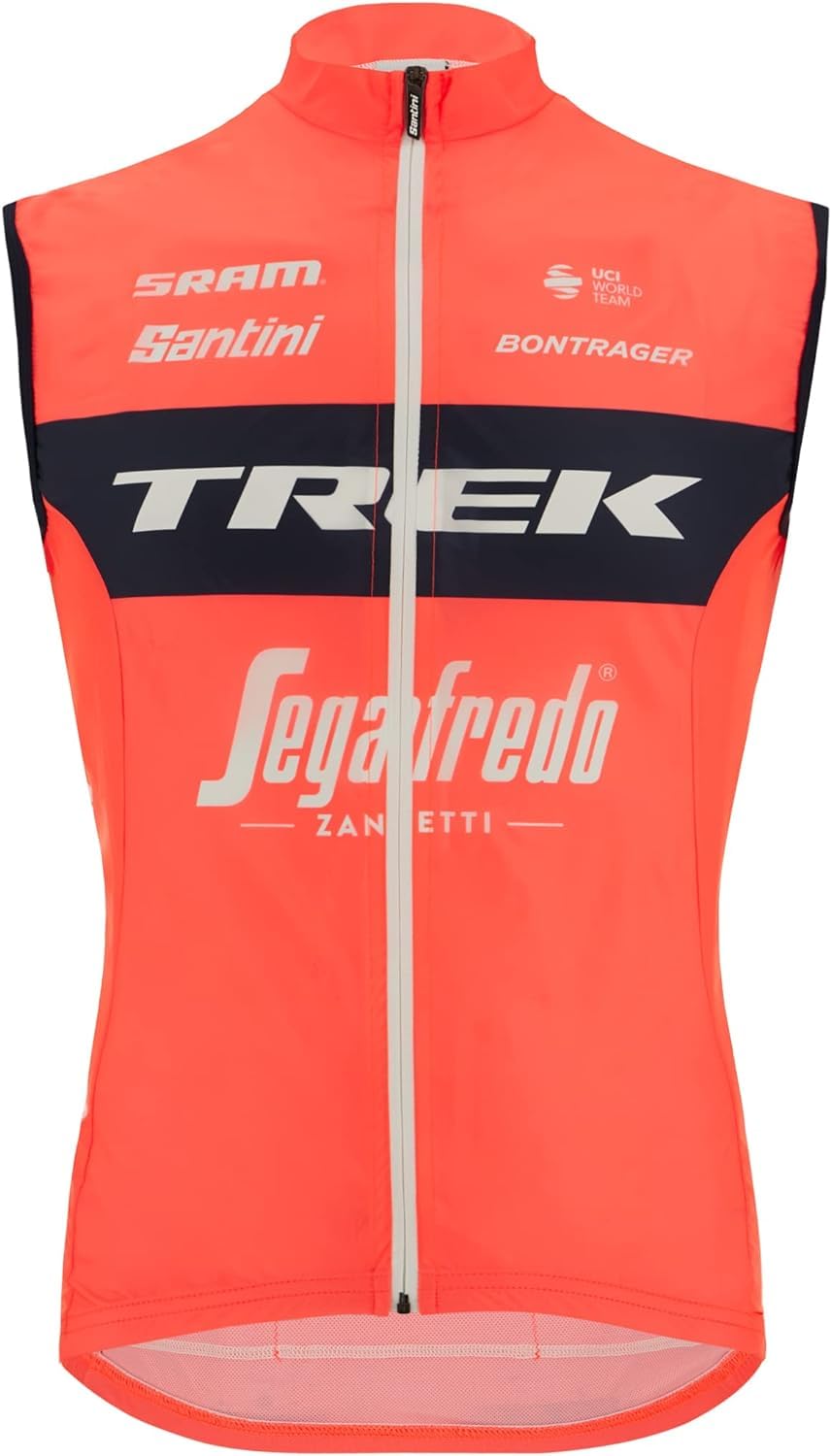 

Santini Men s Orange Cycling Vest for Trek-Segafredo 2022